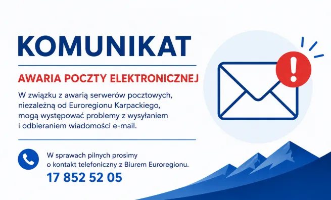 Komunikat o awarii poczty elektronicznej